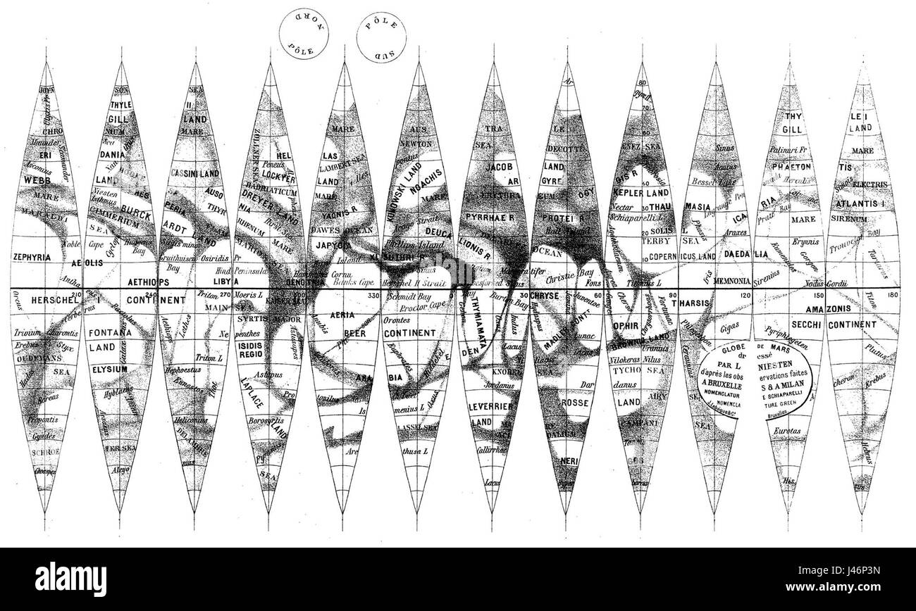 Les segments de globe Niesten mars font référence à une partie spécifique d'un globe géographique créé par l'artiste ou cartographe Niesten mars. Il met en valeur des caractéristiques géographiques grâce à une cartographie précise et artistique. Banque D'Images