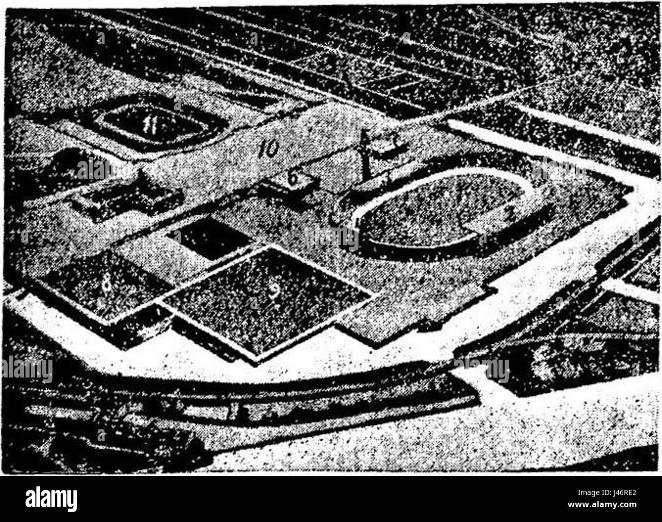 Cette image montre le stade Olympisch (stade olympique) à Amsterdam, pays-Bas. Le stade, construit pour les Jeux olympiques d'été de 1928, est un site historique connu pour sa conception architecturale et son importance dans l'histoire olympique. Banque D'Images