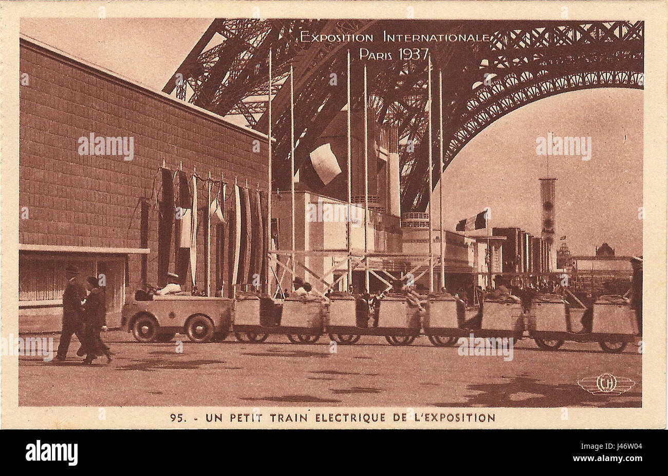 Paris Expo 1937 carte postale 11 Banque D'Images