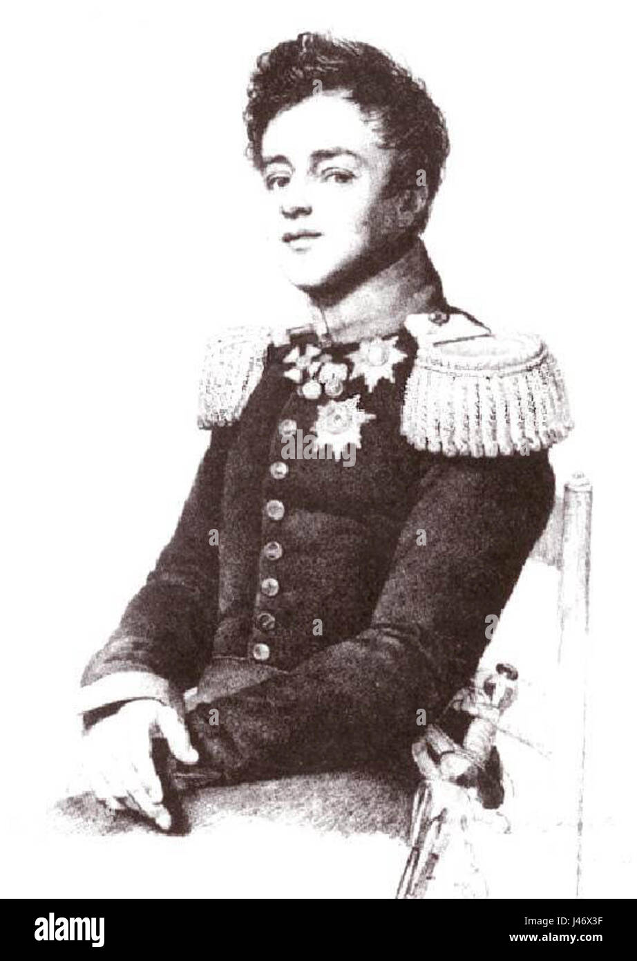 Michael Nikolaïevitch de Russie par O.Kiprenskiy (1819, GTG) Banque D'Images