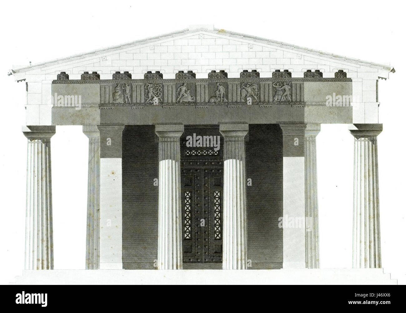 Temple de Zeus olympie métopes Banque D'Images