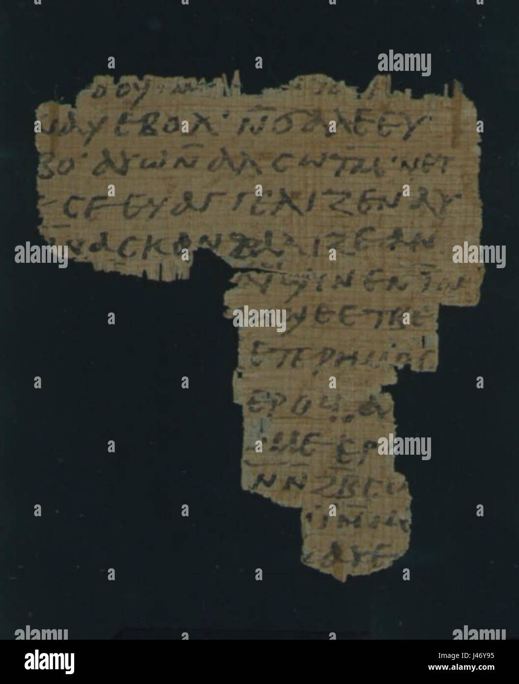 2 Papyrus Musée Égyptien, Florence, inv. nr. 7134 John 12,12 7,22 26,50 15 Luc Banque D'Images