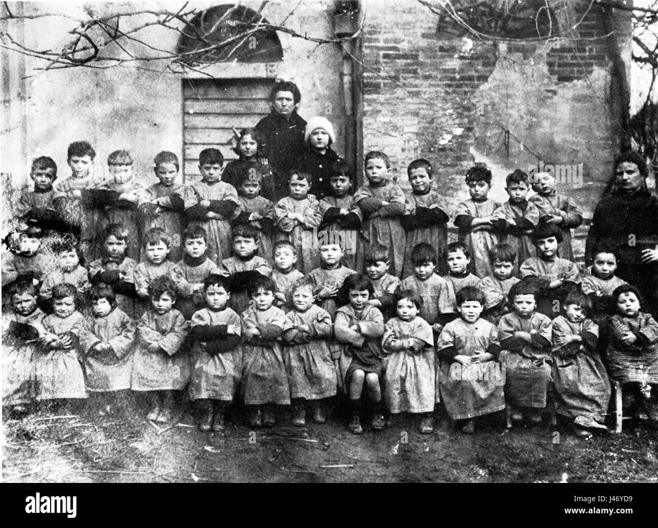 La Montevarchiscuola est une école italienne du XVe siècle connue pour sa contribution à l'éducation et aux arts pendant la période de la Renaissance, basée dans la région de Toscane. Banque D'Images
