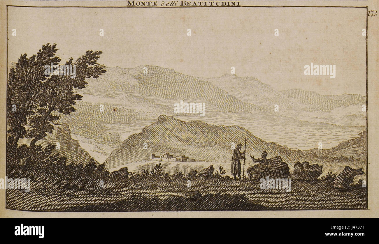 Monte delli Beatitudini (172) Cornelis De Bruyn 1714 Banque D'Images