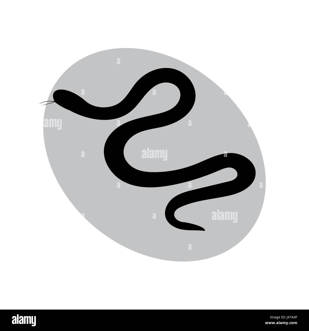 Reptiles serpent animal silhouette noire Illustration de Vecteur