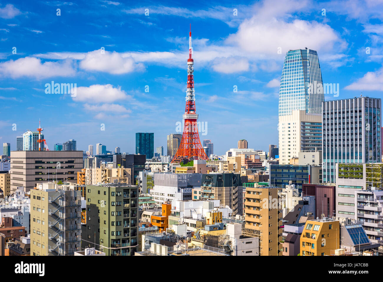 Tokyo, Japon cityscape et tour. Banque D'Images