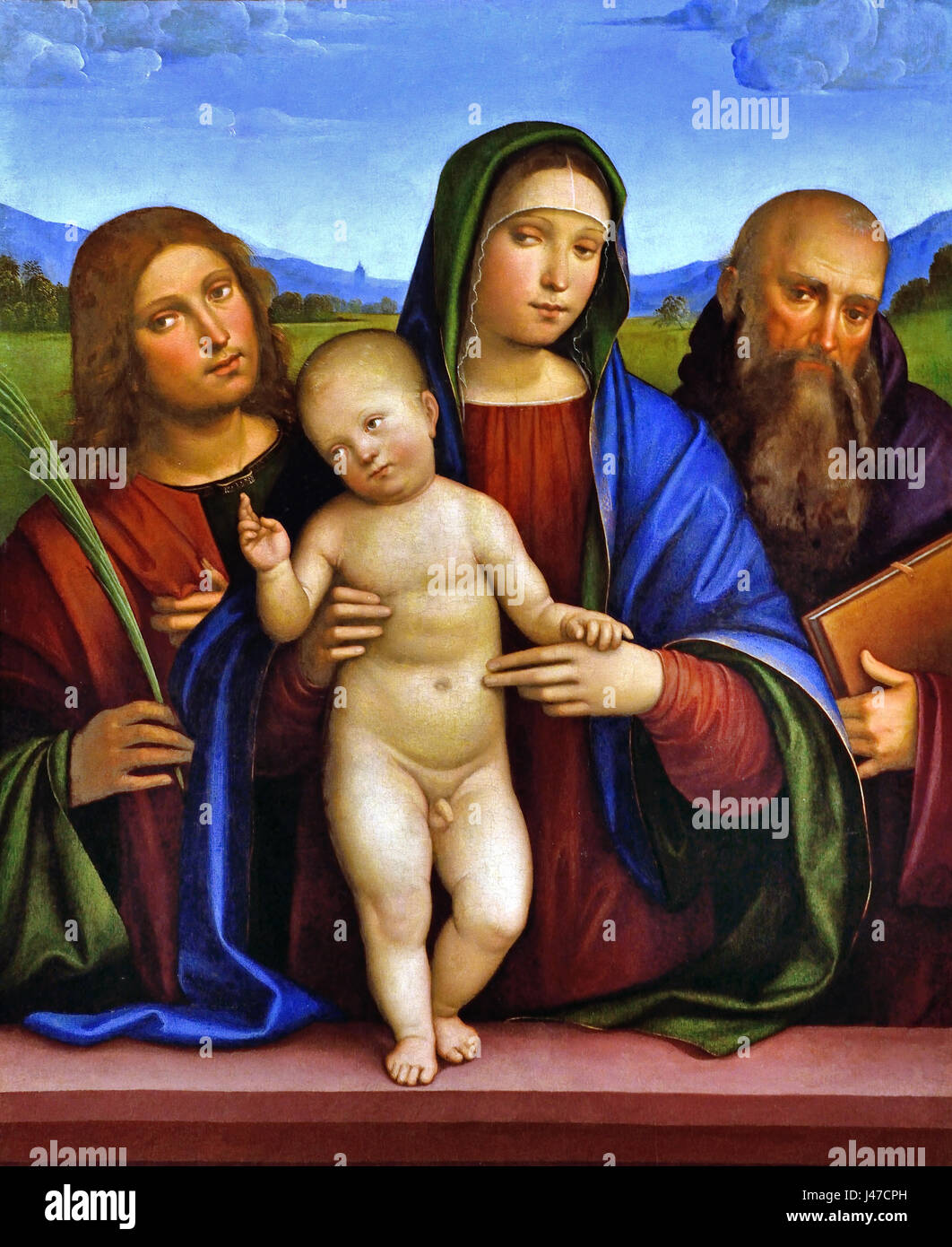 La Vierge et l'enfant avec deux Saints 1500 Francesco Francia 1447 - 1517 Italie Italien Banque D'Images