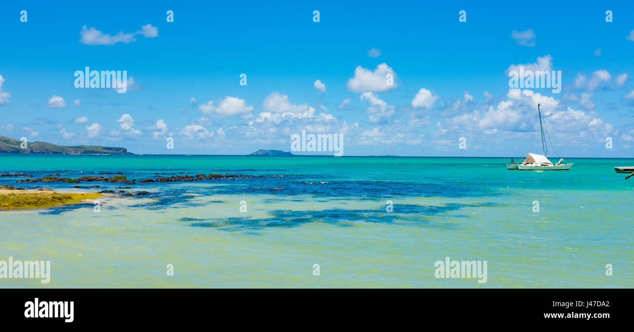 Amazing plages blanches de l'île Maurice. Vacances tropicales Photo Stock Alamy