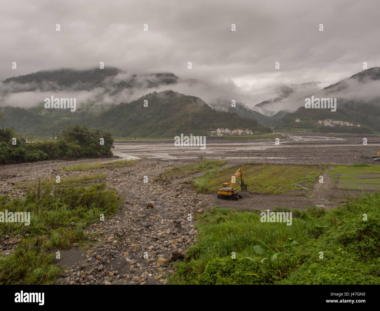 La montagne de Taiping, Taiwan - le 15 octobre 2016 : vue sur rivière et montagne en Lanyang Taipingshan Forêt National Recreation Area à Taiwan Banque D'Images