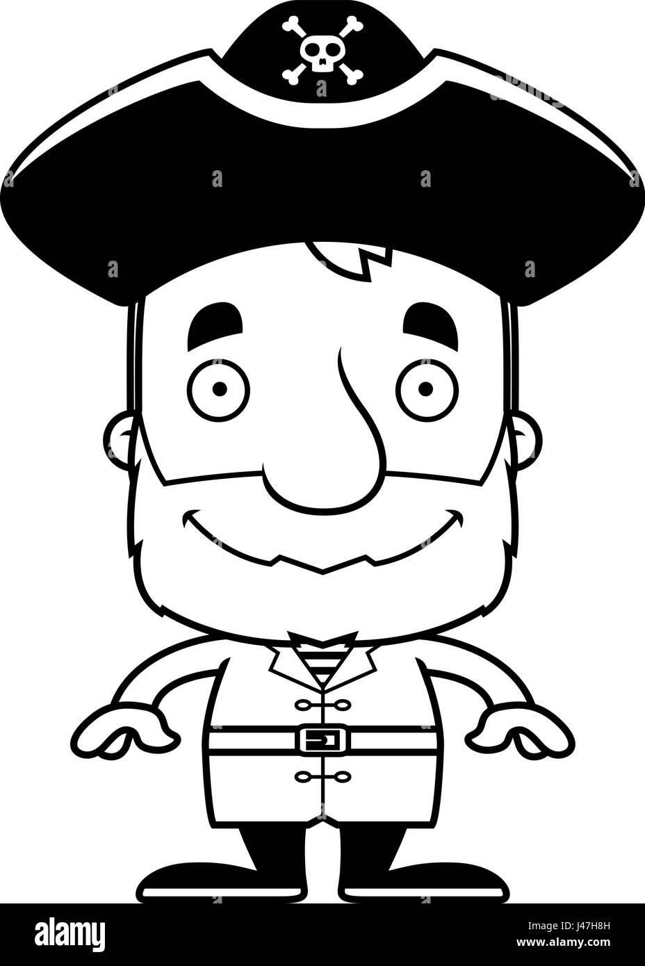 Un dessin animé pirate man smiling. Illustration de Vecteur