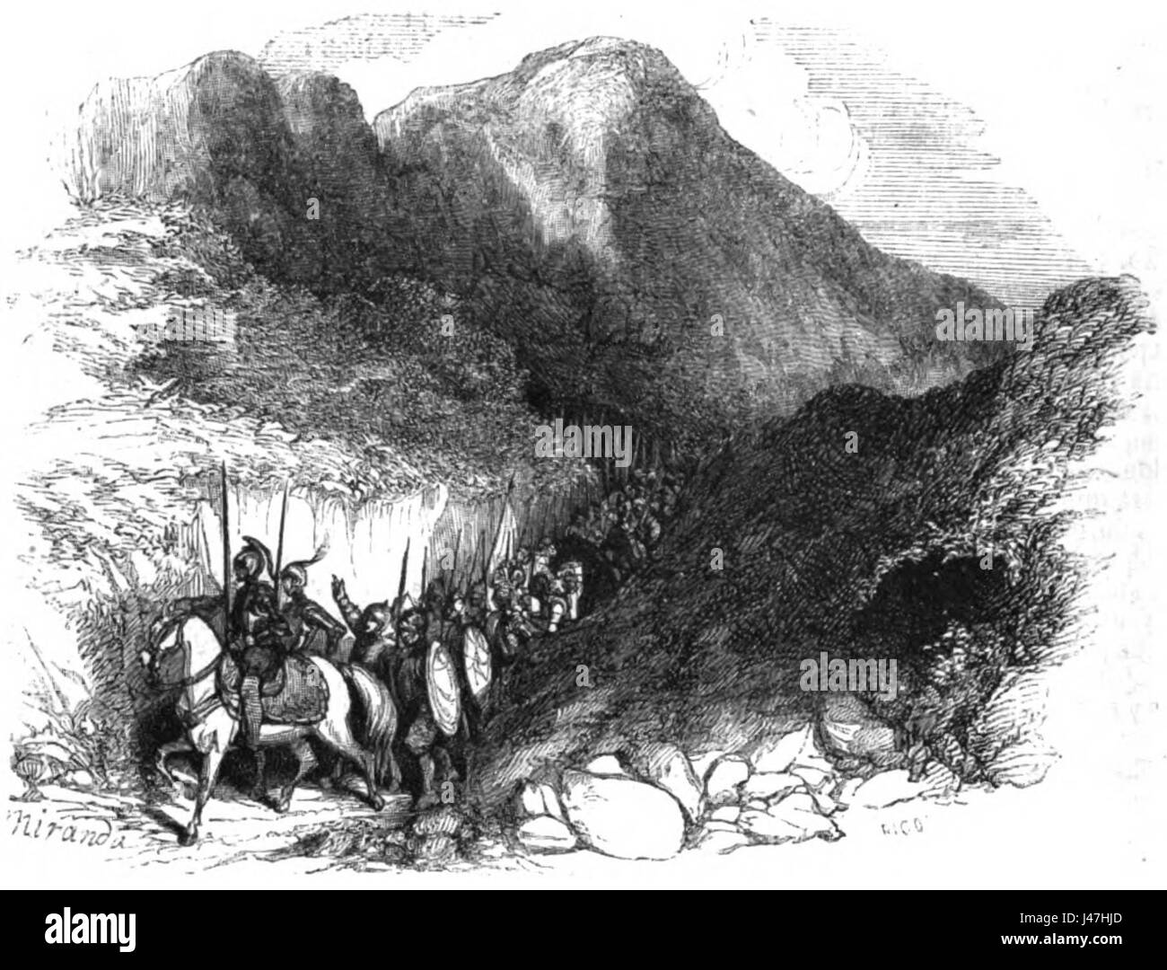 Paso de los Andes est un col de montagne historique dans la cordillère des Andes, situé en Amérique du Sud. Il a été le site d'un important passage militaire pendant la guerre d'indépendance Argentine en 1817. Banque D'Images