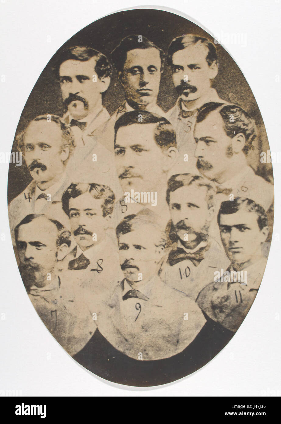 Jeux olympiques de Washington, D.C., A. J. Leonald, l. f., G. W. Hall, c. f., H. W., Berthrong r. f. , F. A. Waterman, 3b., C. J. Sweasy, 2b., E. Moulin, 1b., D. W., s. s., Asa Brainard, P., H. (NYPL b13537024 56265) Banque D'Images