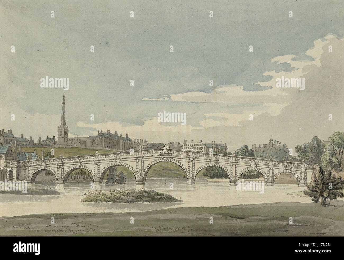 Nouveau pont 01961 Shrewsbury Banque D'Images
