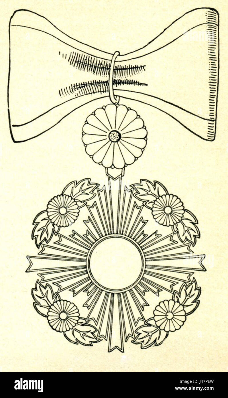 Ordre du chrysanthème. Libre à partir de la livre de 1902 Banque D'Images