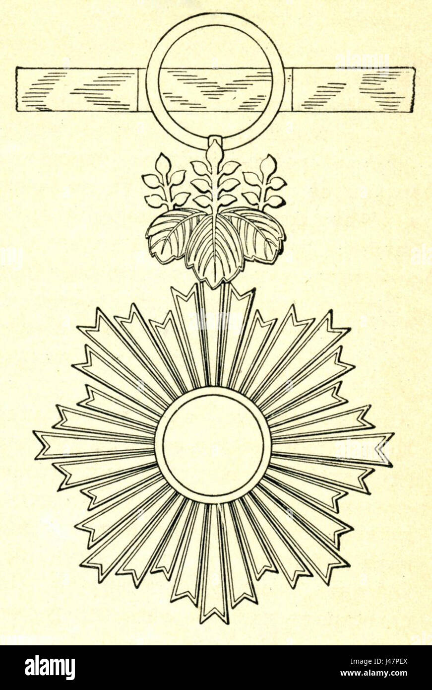 Ordre du Soleil Levant, 1ère classe. Libre à partir de la livre de 1902 Banque D'Images