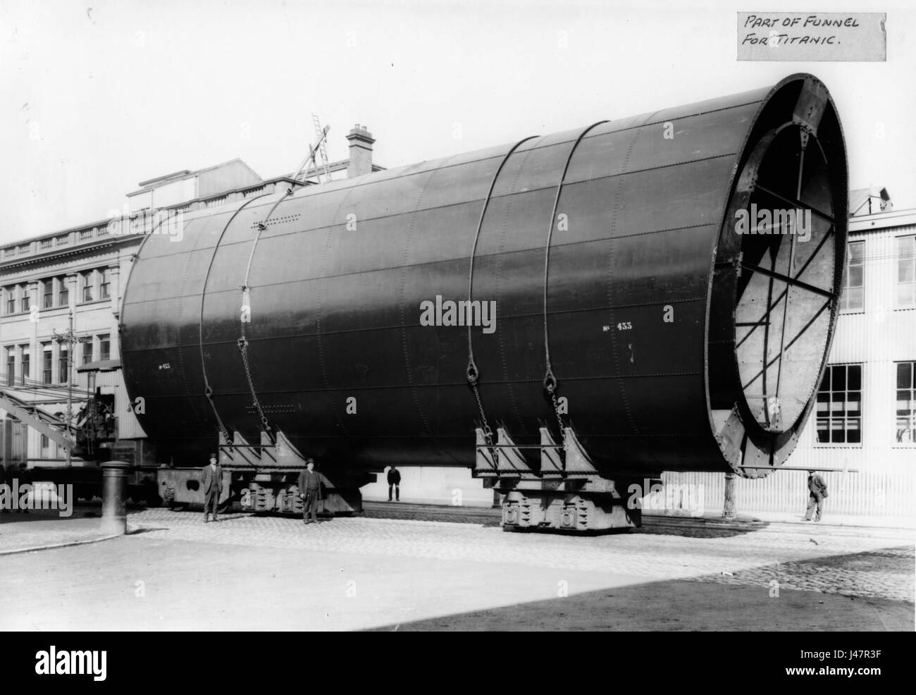 Une partie de l'entonnoir pour Titanic Banque D'Images