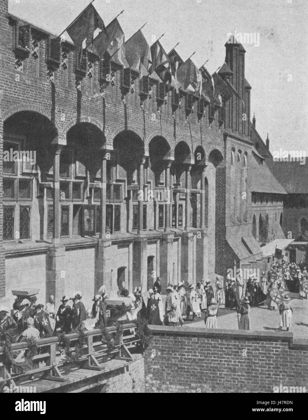 Ordensfest Marienburg fait référence au festival annuel célébrant l'histoire et la culture de l'ordre teutonique au château de Marienburg, situé en Pologne. Banque D'Images