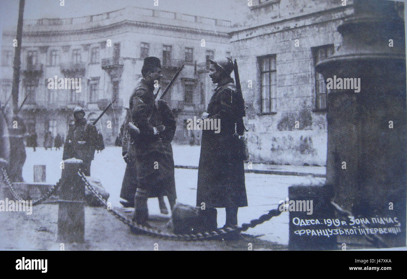 L'intervention française d'Odessa 1919 Banque D'Images