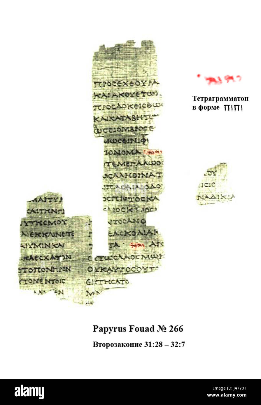 Papyrus Fouad 266 Banque D'Images