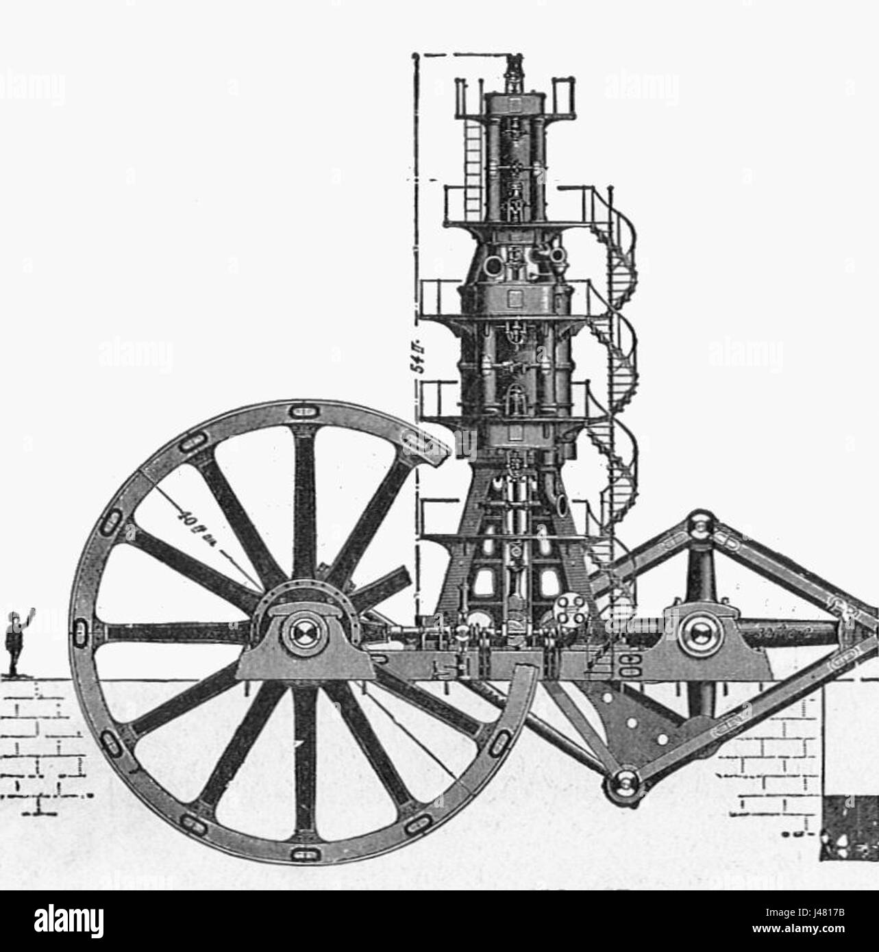 Cornish moderne (nouveau catéchisme de la pompe de la mine de la machine à vapeur, 1904) Banque D'Images