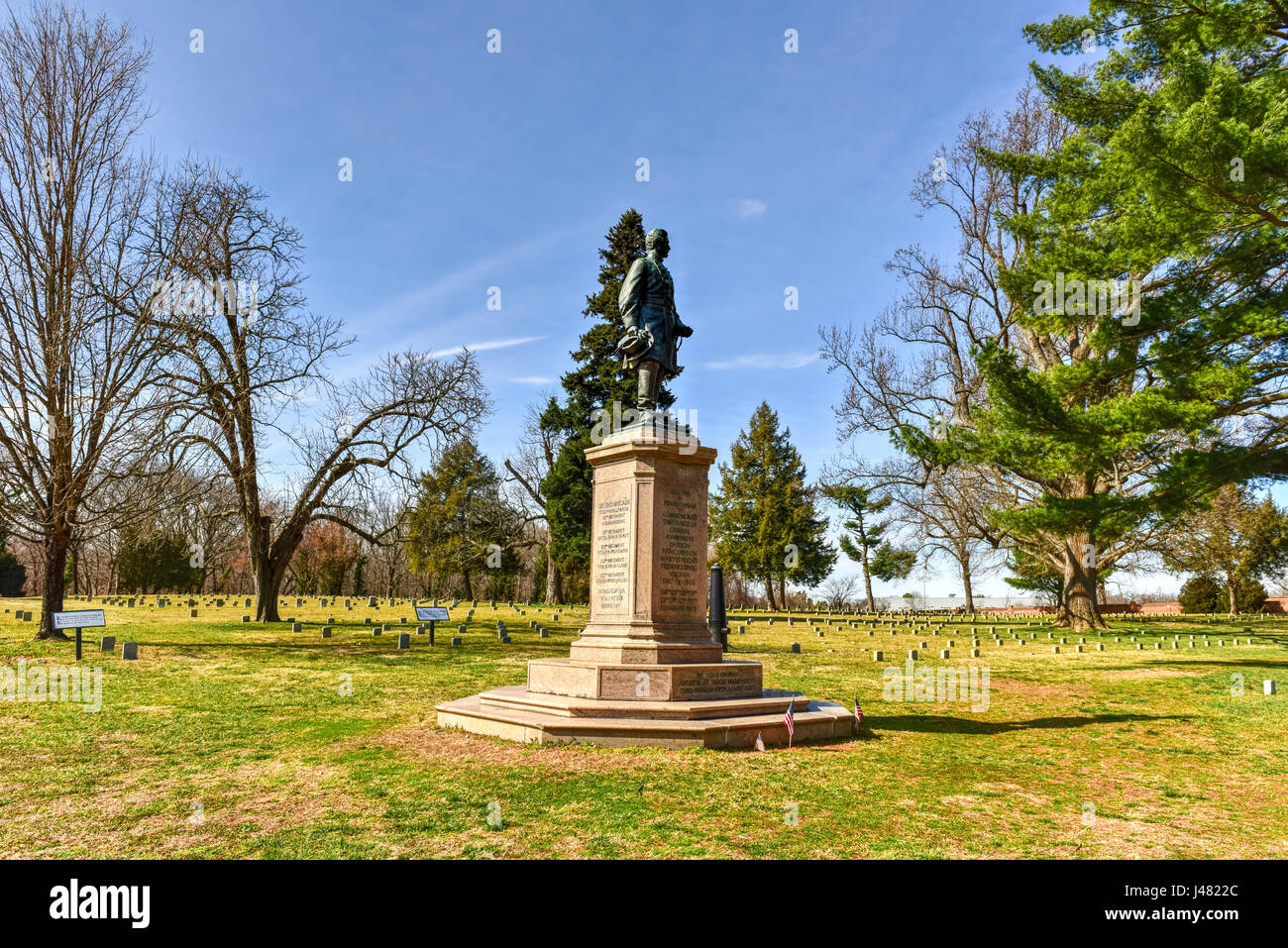 Canons sur un champ de bataille de Fredericksburg, Virginia Banque D'Images