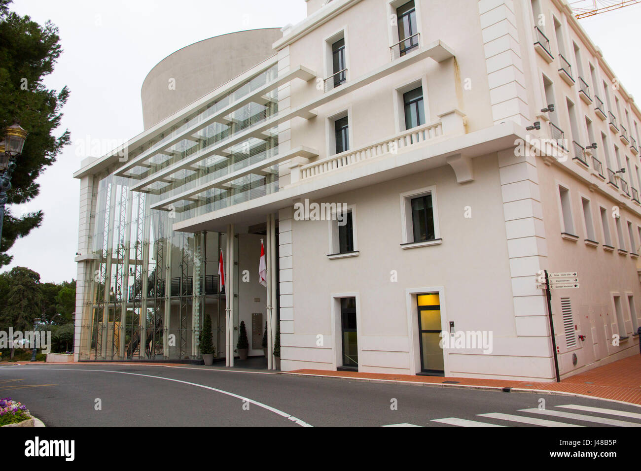 Conseil National (Conseil National) est le parlement de la Principauté de Monaco, à Monte Carlo, Monaco. Banque D'Images