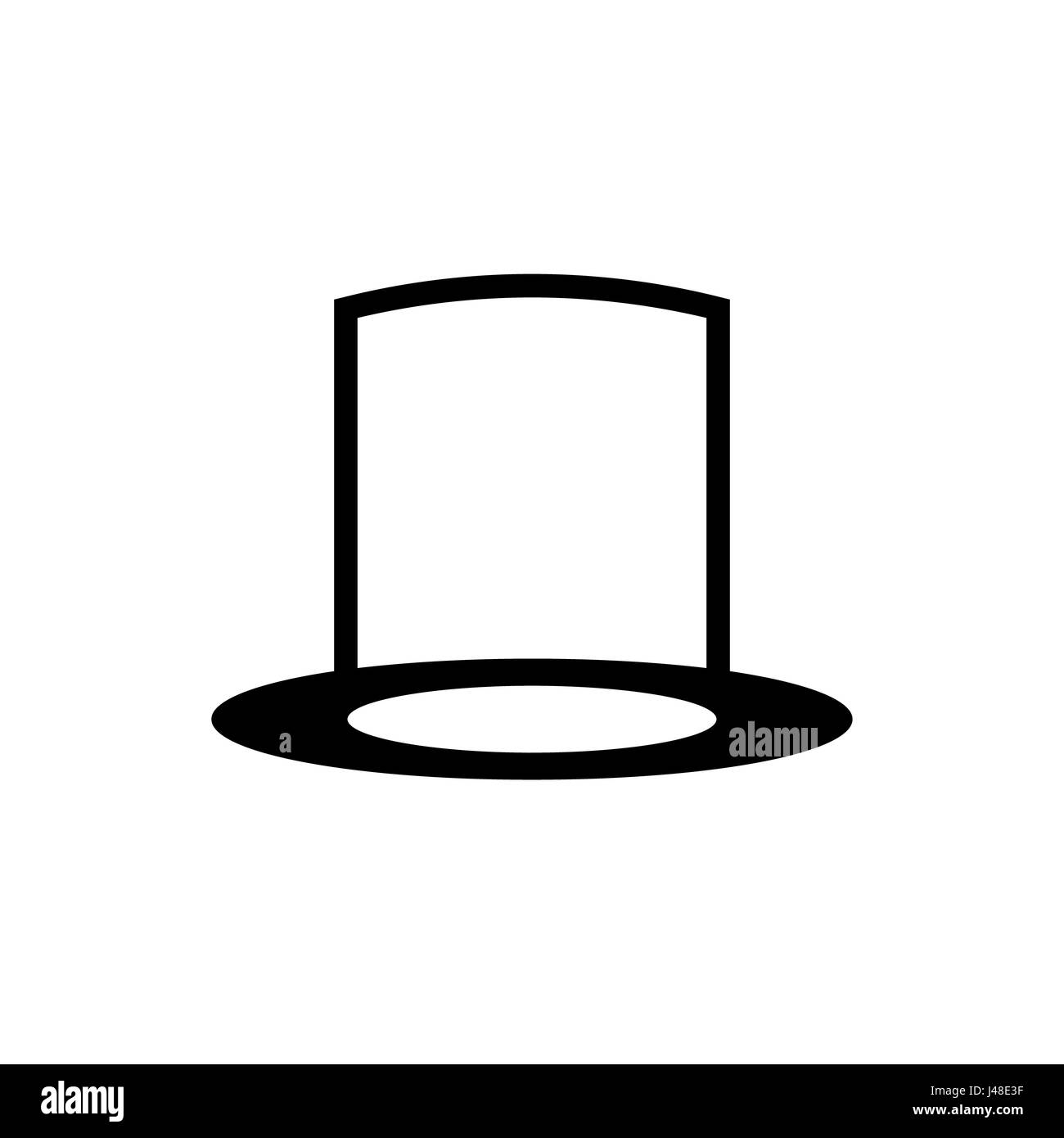 Vintage top hat. Tête masculine. ancienne mode vêtements. Elegent hat. Gentelmen style. Vector illustration. Gentleman hat. Homme Costume rétro. Mister. Banque D'Images