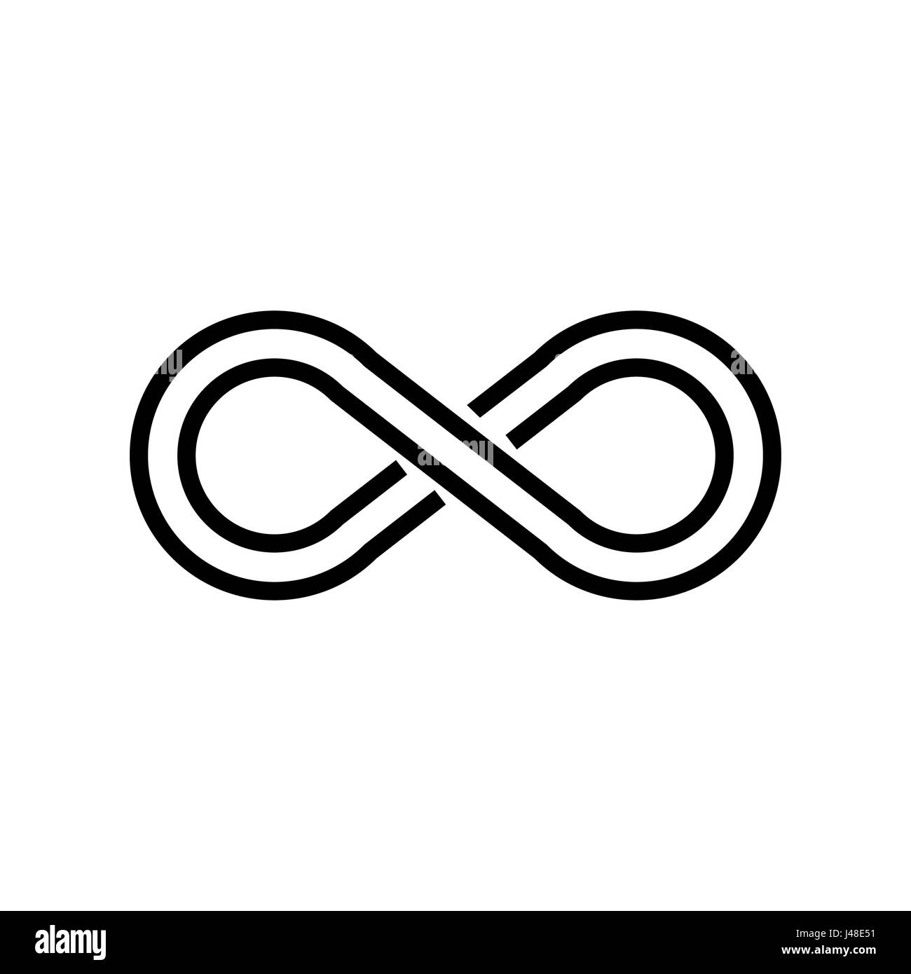 L'icône infini. Symbole de l'infini. Télévision Vector illustration Banque D'Images