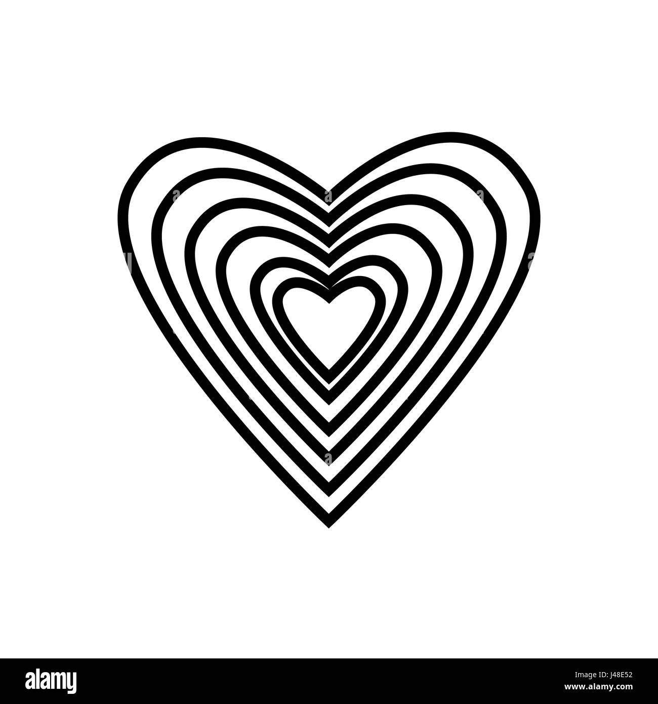 Cœur appliqué l'arrière-plan. Vector illustration pour votre conception. Banque D'Images