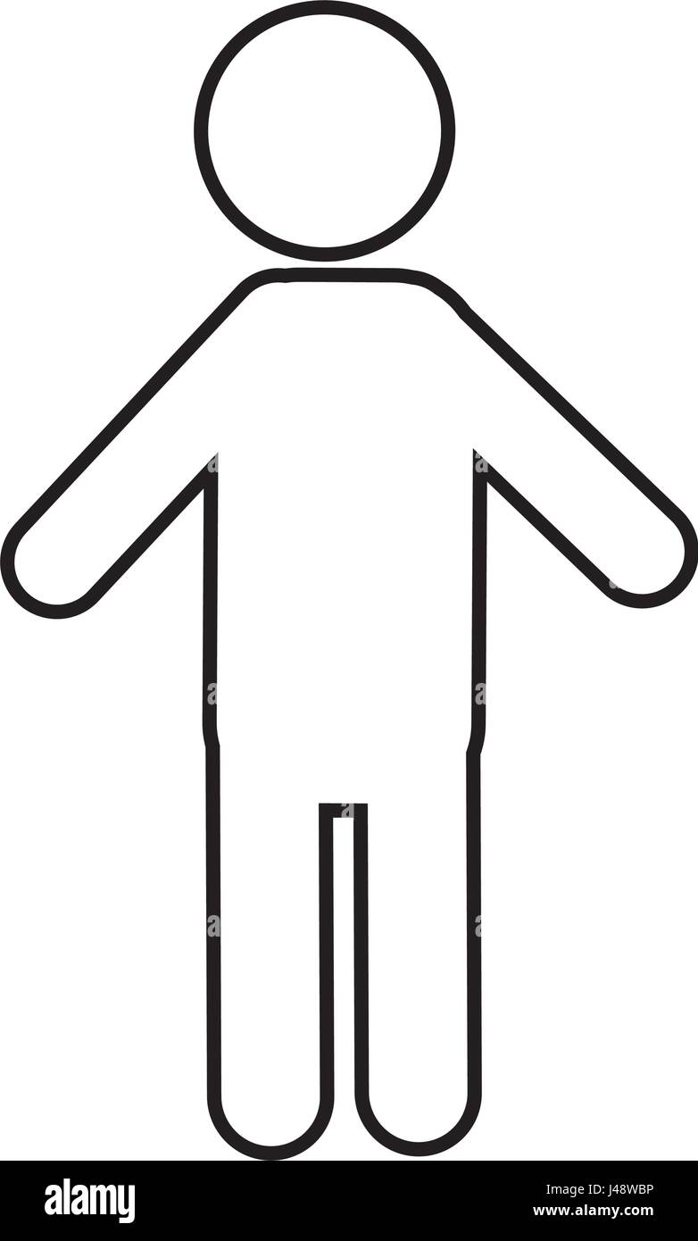 Pictogram action male man silhouette Banque d'images noir et blanc - Alamy