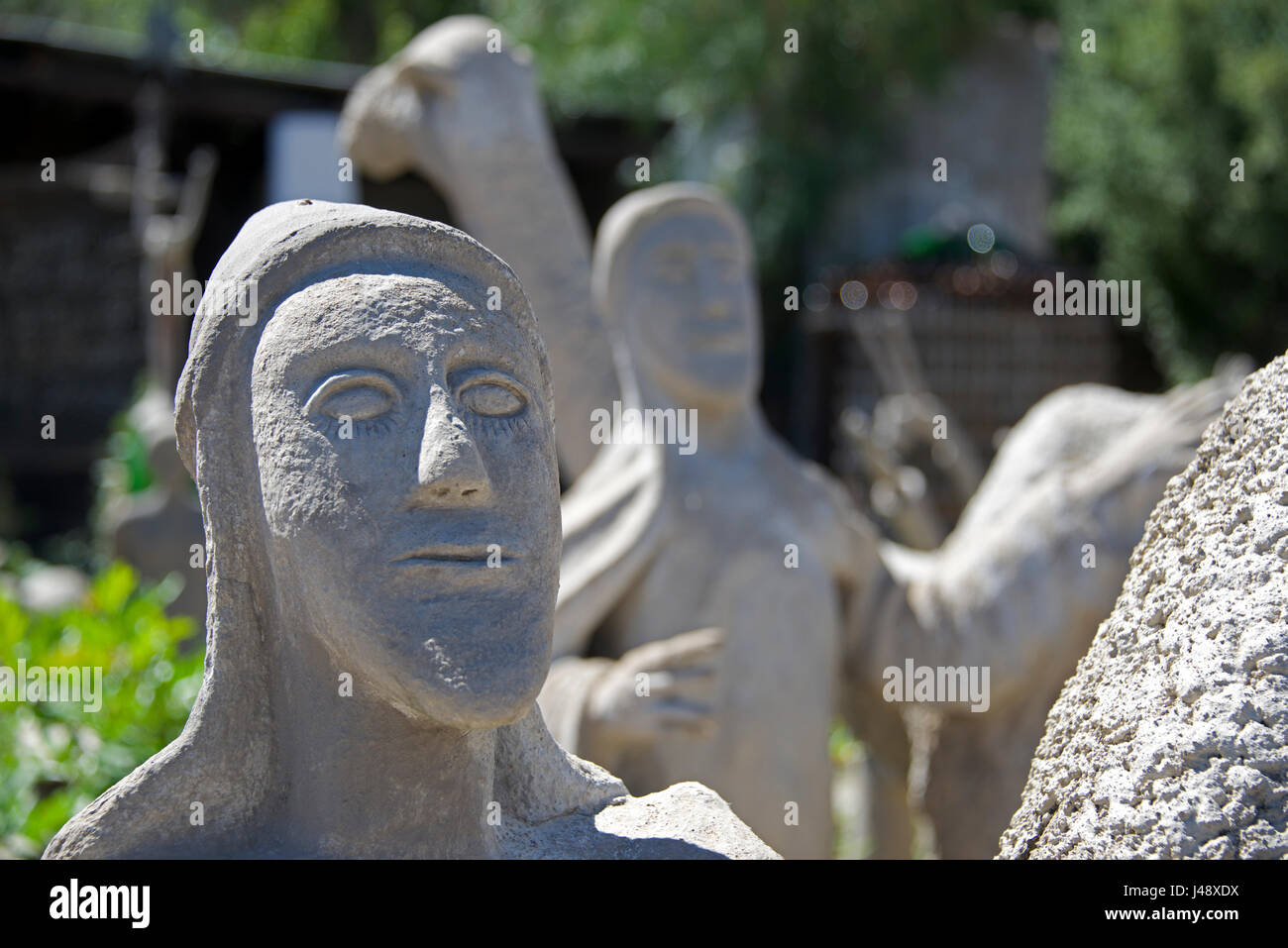 Sculpture d'une personne Owl House Nieu Bethesda Karoo Cap Afrique du Sud Banque D'Images