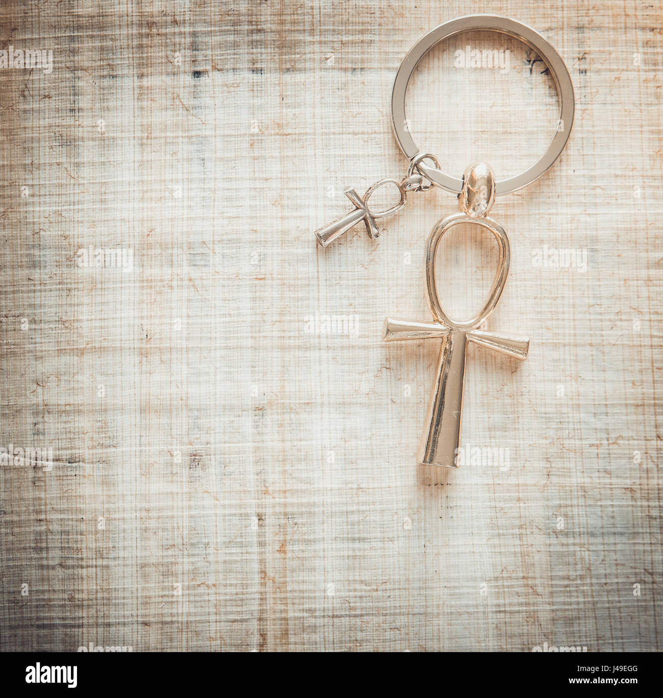 Croix égyptienne Ankh En Métal Argent Antique - 21,6 Cm, Fabriquée En Égypte, Décoration Murale
