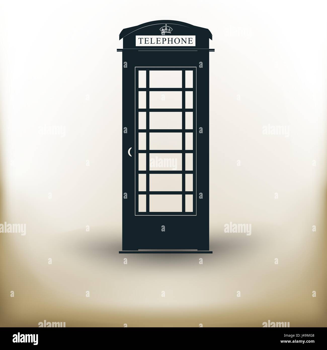 Cabine téléphonique simple Illustration de Vecteur