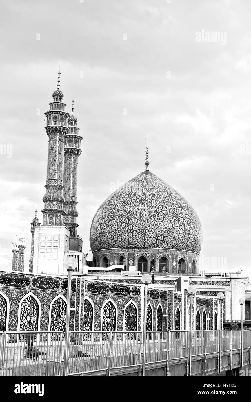 Flou dans l'Iran et l'ancienne religion mosquée architecture perse Banque D'Images