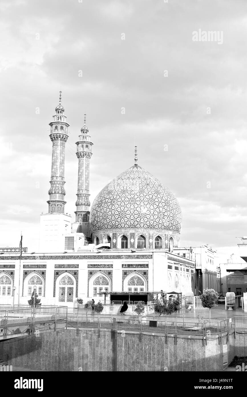 Flou dans l'Iran et l'ancienne religion mosquée architecture perse Banque D'Images