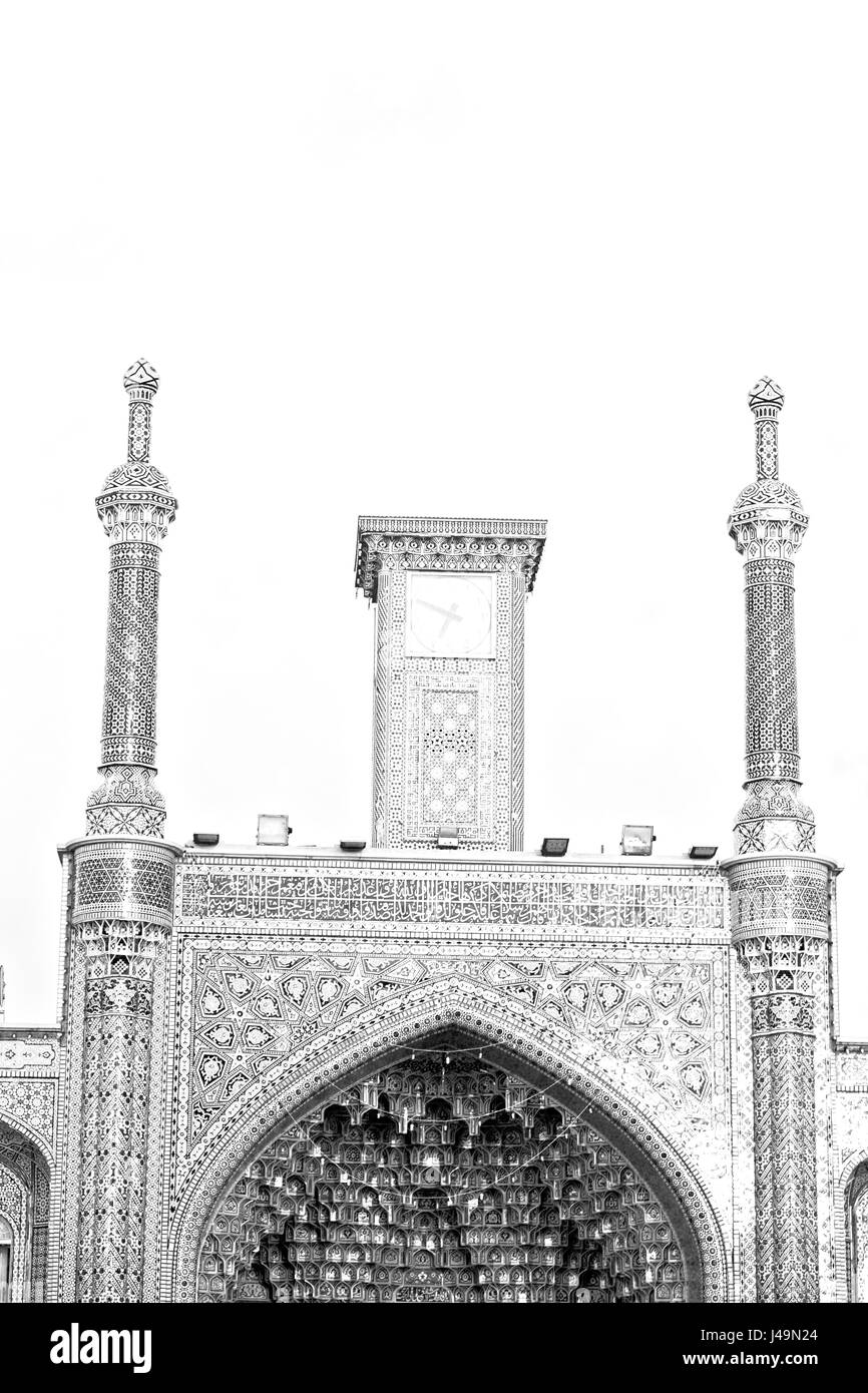 Flou dans l'Iran et l'ancienne religion mosquée architecture perse Banque D'Images