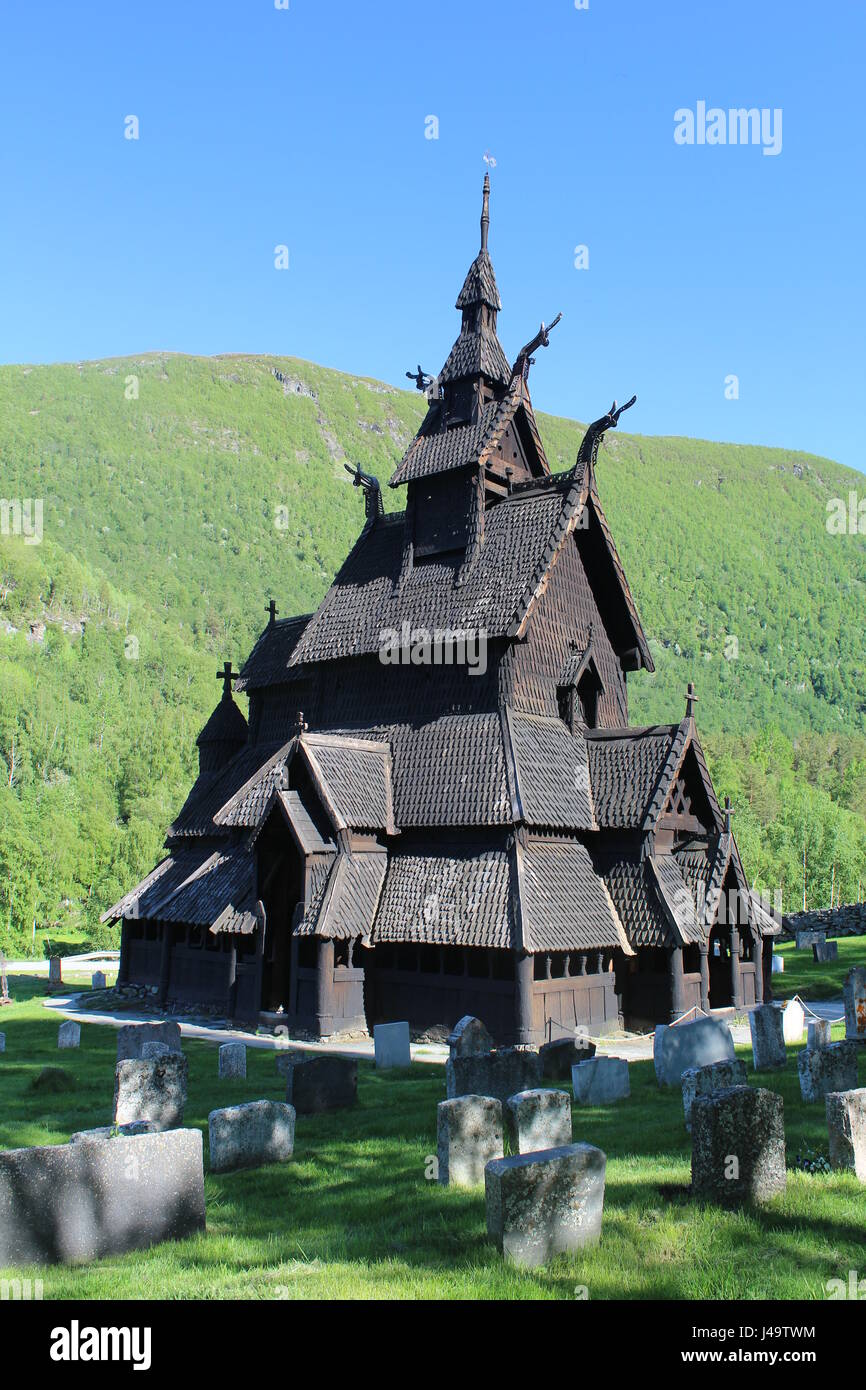 Église Borgund Norvège Banque D'Images