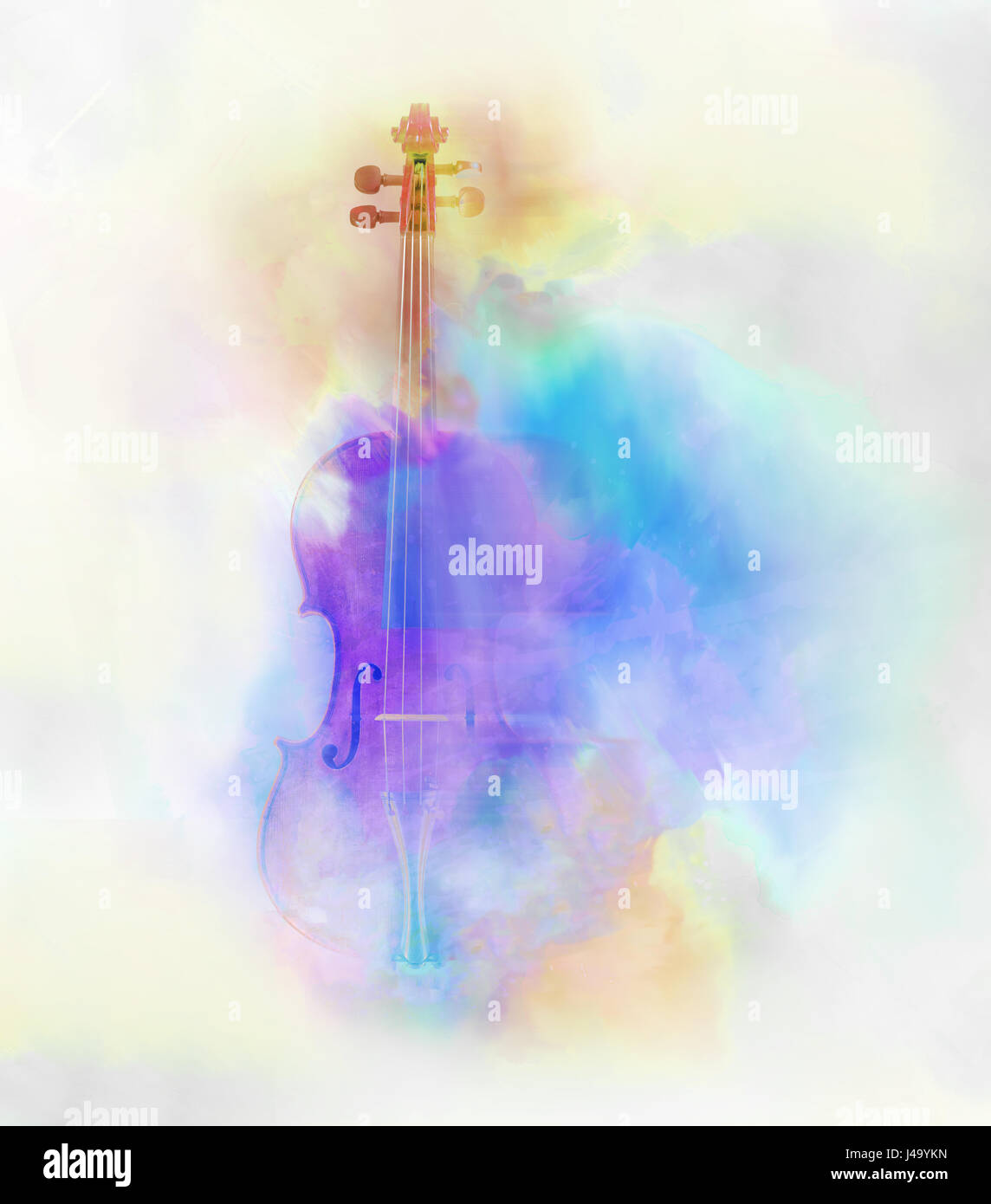 Couleur de l'eau libre d'un violon avec un rêve. Banque D'Images