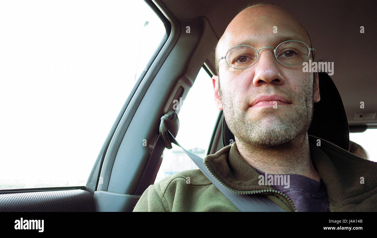 Passager dans la voiture à l'avant Banque D'Images