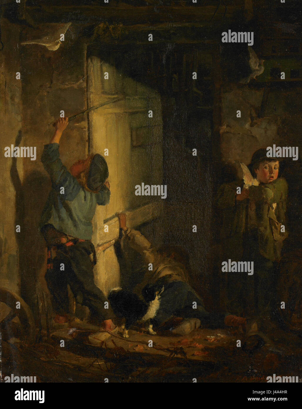 Voler le Pigeon Roost Frederick Arthur Bridgman Banque D'Images