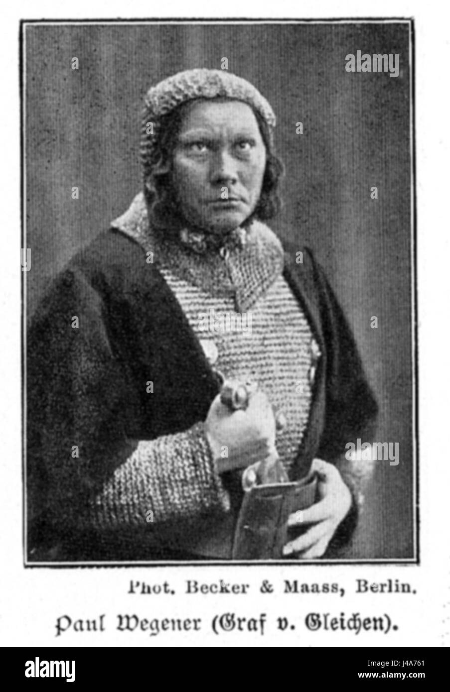 Paul Wegener était un acteur, réalisateur et scénariste allemand, renommé pour ses contributions au cinéma allemand, en particulier pour son rôle dans le film de 1920 "le Golem". Banque D'Images