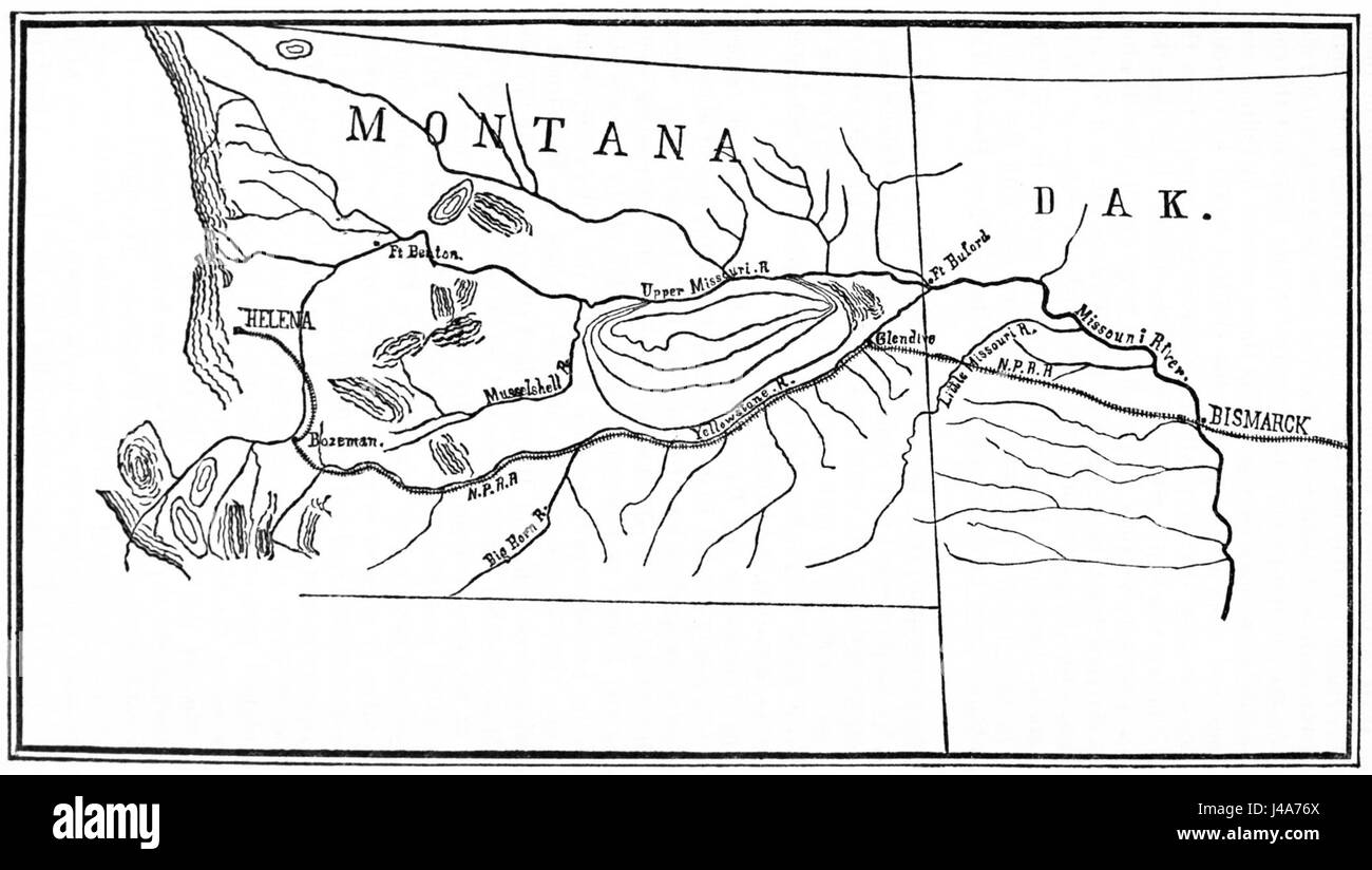 PSM V25 D612 système supérieur de la rivière Missouri Banque D'Images