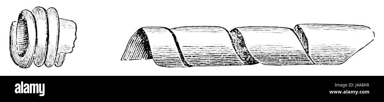 PSM V22 D468 ornement cuivre antique à partir de la région du lac Supérieur Banque D'Images