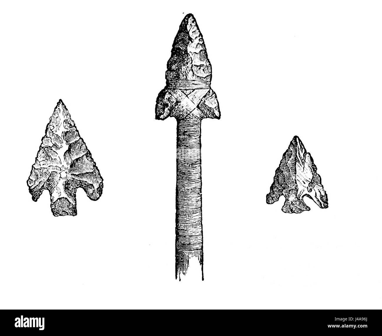 PSM V01 D116 de flèches préhistoriques Banque D'Images