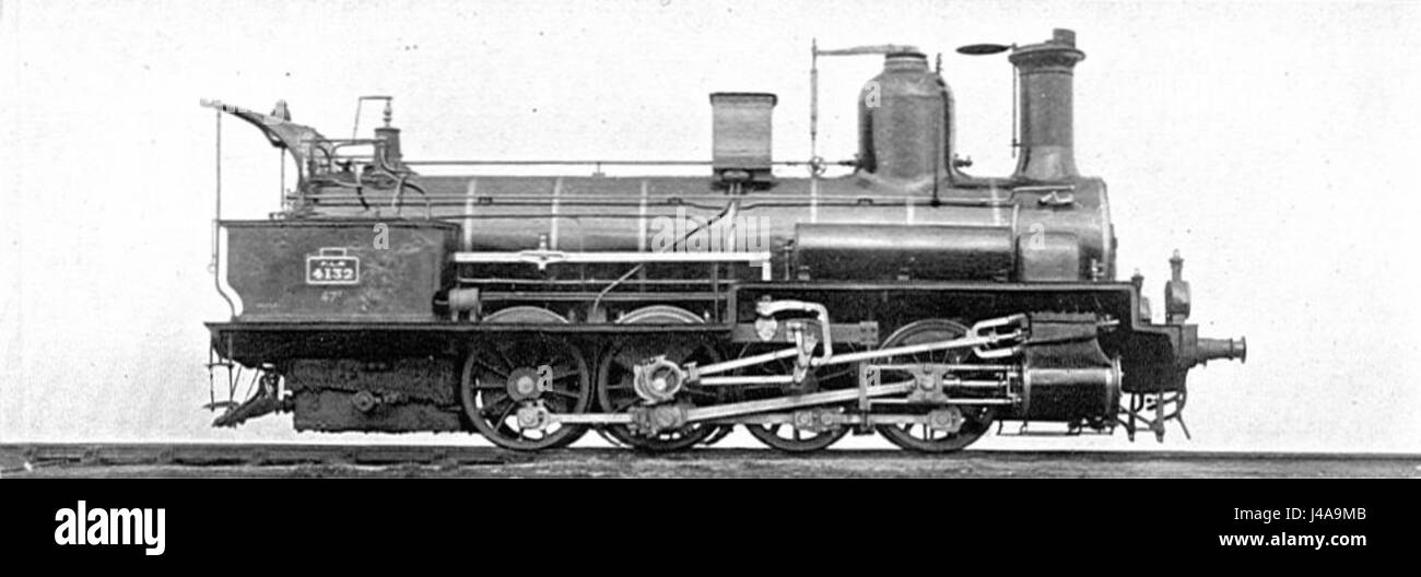 080 PLM locomotive avec appareils respiratoires de l'équipage (Howden, Boys' Book de locomotives, 1907) Banque D'Images