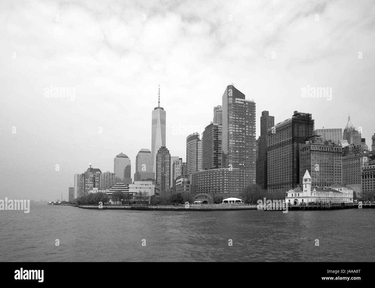 Manhattan prises à partir de la rivière Hudson, New York Banque D'Images