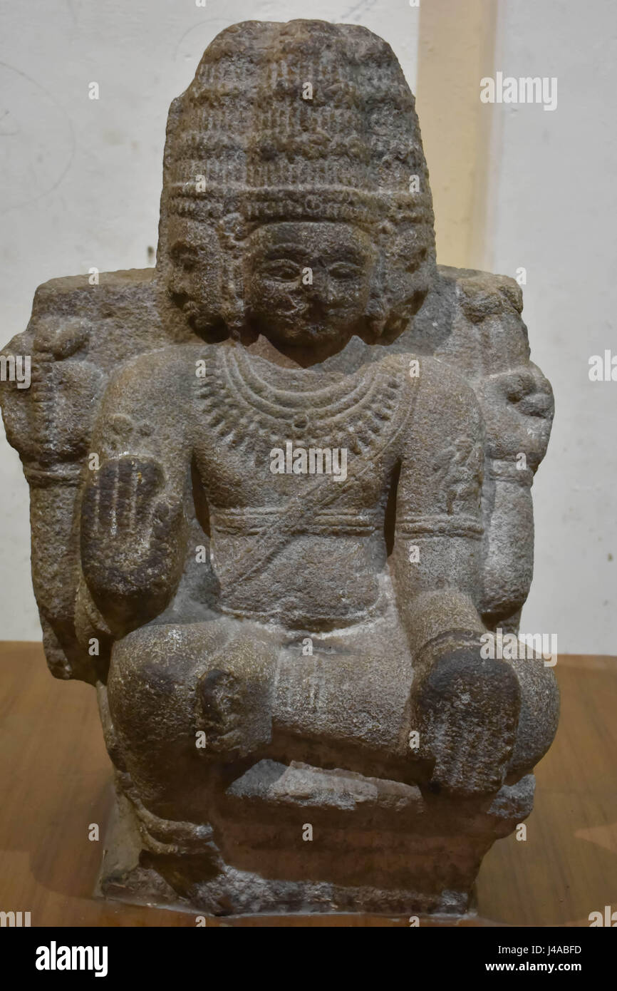 Madurai, Tamil Nadu - Inde - Mars 21, 2017 - Trois sculpture à Nayakar Palace Tirumalai Banque D'Images
