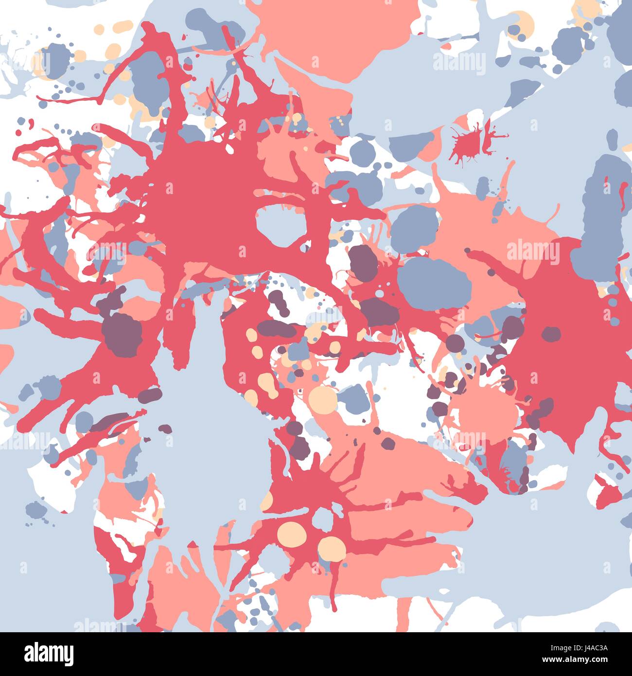 Orange Rouge gris éclaboussures de peinture d'encre fond coloré vecteur square Illustration de Vecteur