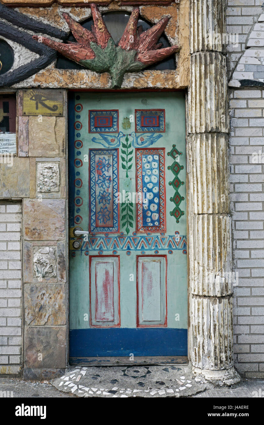 L'extérieur de MOMBAR un restaurant égyptien dans la petite section de l'Égypte Astoria Queens, New York City Banque D'Images