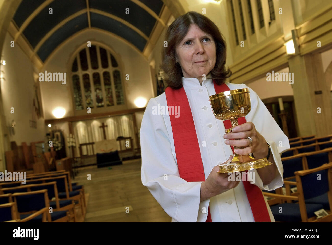 Rev.Canon Christine Froude, à St.Mary's Church, The Grafton, Bristol Banque D'Images